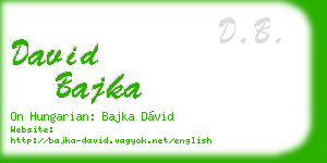 david bajka business card